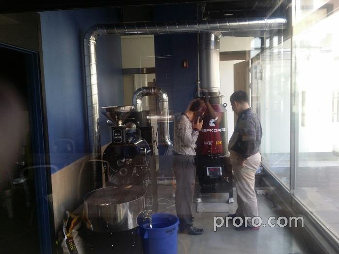 BEANMASTER 咖啡烘焙机 消烟消味 后燃机 安装案例 - Girida Coofee咖啡店