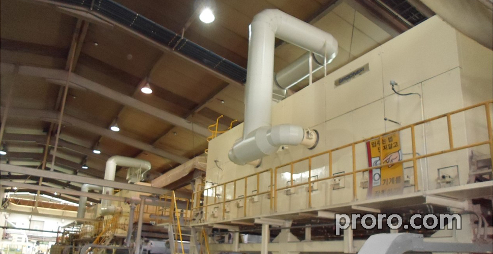造纸，高丽造纸(株)投入运行了RCO 蓄热式催化系统 废气净化机