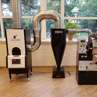 FUJIROYAL 富士皇家3公斤咖啡烘焙机 除烟除味 后燃机 安装案例