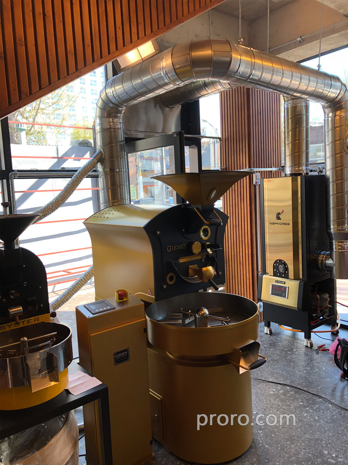 PROBAT GIESEN 吉森 STRONGHOLD 智烘咖啡烘机 后燃机 安装案例 - Good Taste咖啡店。