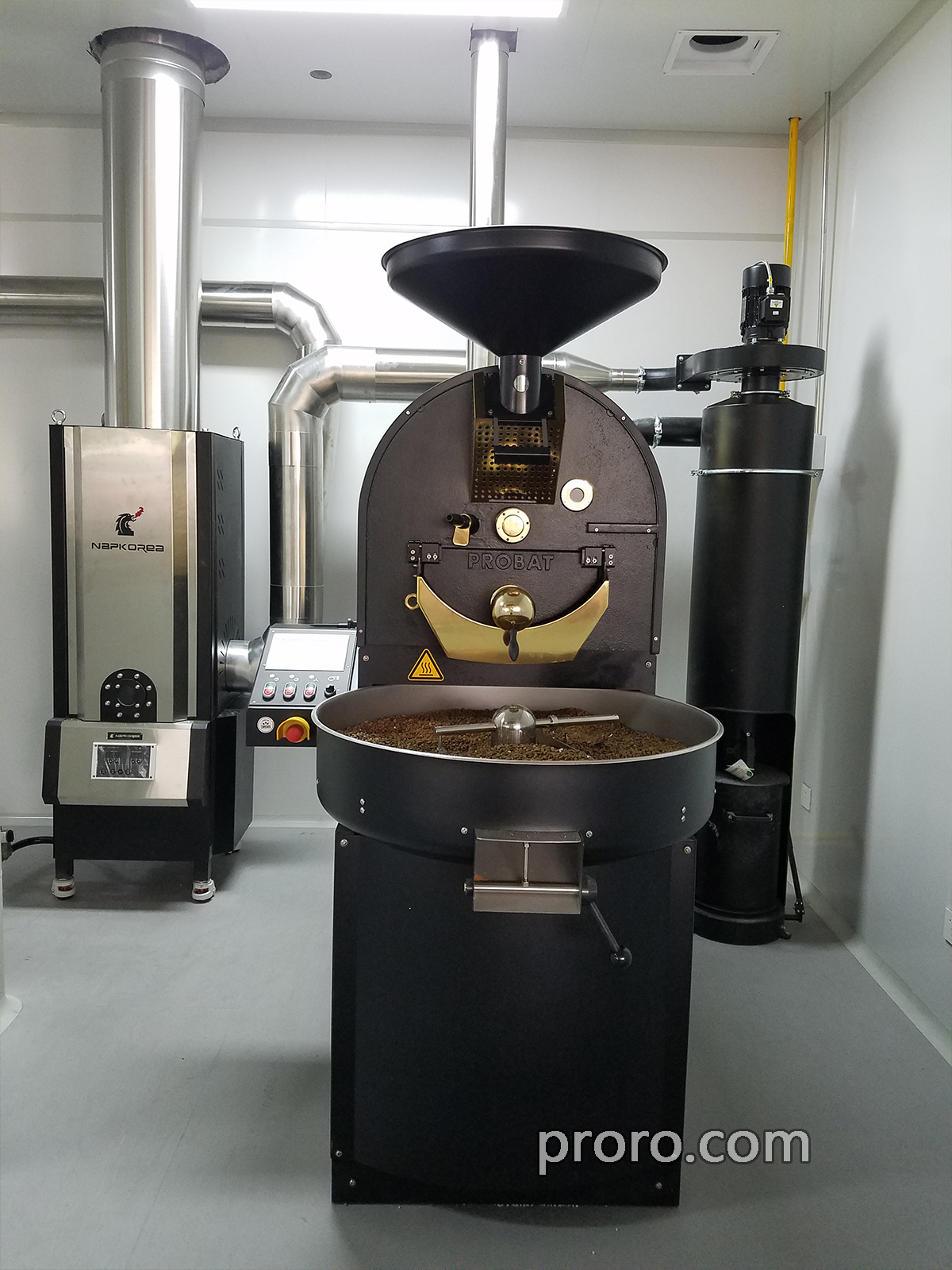 PROBAT / FUJIROYAL 富士皇家咖啡烘焙机 后燃机 安装案例 - 杭州诗瓦娜咖啡工厂店。