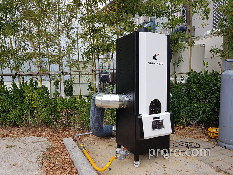 双桥炭火烤肉馆 安装NKIC-15K(15公斤) 油烟净化器安装案例