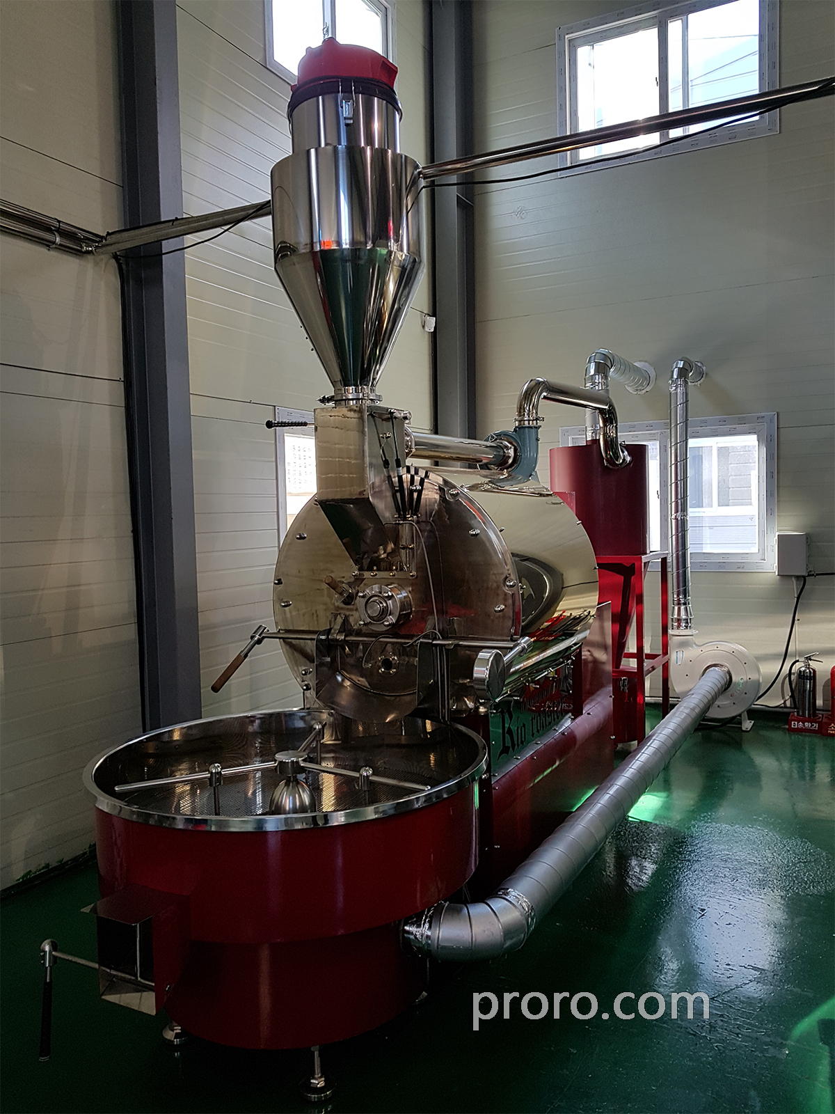 RIO 咖啡烘焙机 除烟消味 后燃机 安装案例 - Roasting Korea咖啡烘焙工厂。