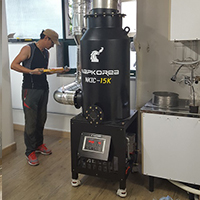 SANFRANCISCO 咖啡烘焙机 无烟无味 后燃机 安装案例 - Happy Beans咖啡店